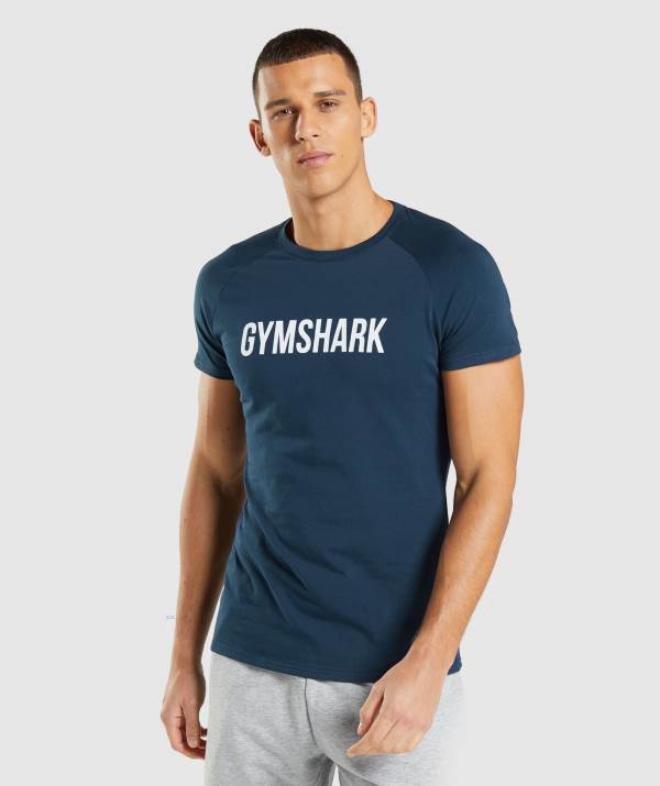 Panske Tricka Gymshark Apollo Námornícka Modrá | GJ7645082